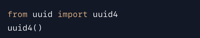 uuid4() used to generate a BLE service UUID